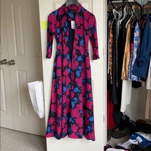 Floral quarter sleeve maxi dress-Banana Republic